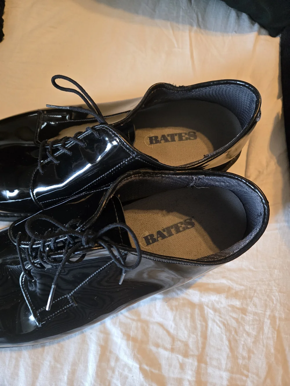 Bates 00941A Men's Patent Leather Uniform Dress Shoes Black Size 14D Military Po